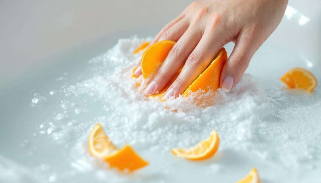 Badewanne mit Orangenschalen einreiben: Der Trick gegen matte Oberflächen